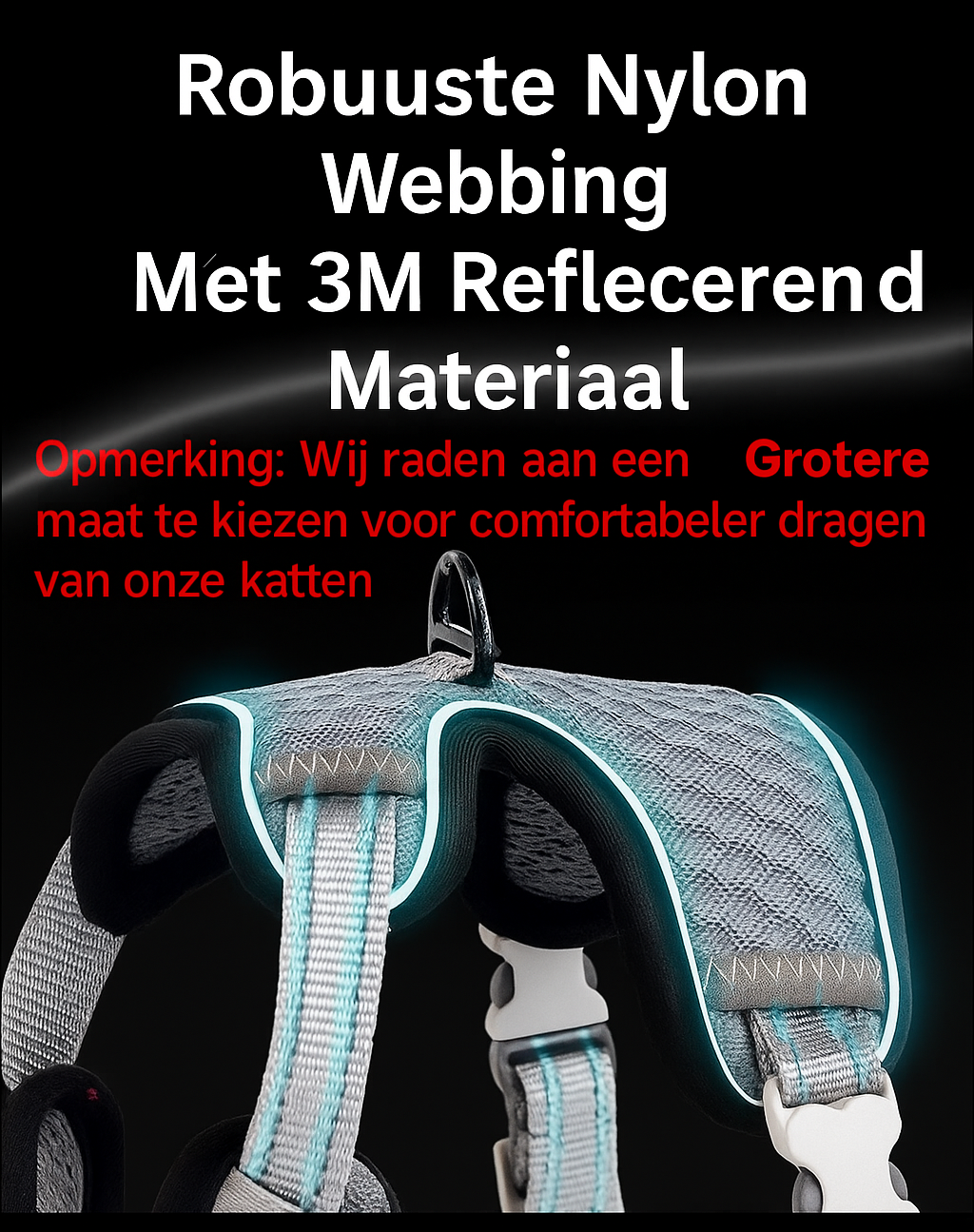 Verstelbare en Comfortabele Loopriem voor Katten