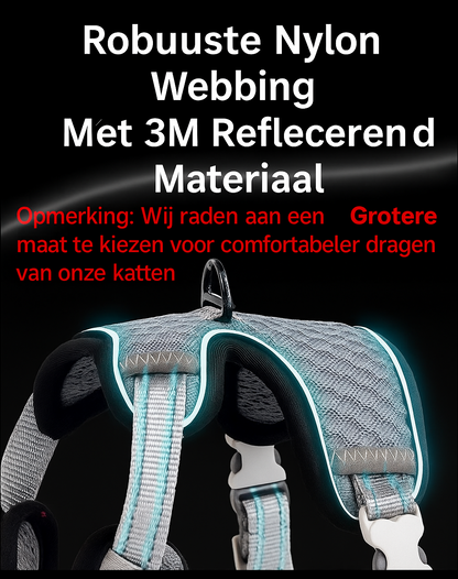 Verstelbare en Comfortabele Loopriem voor Katten