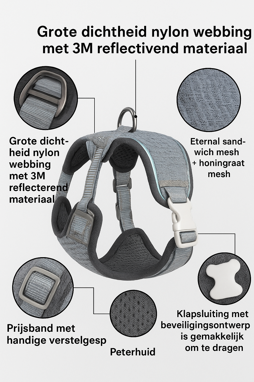 Verstelbare en Comfortabele Loopriem voor Katten